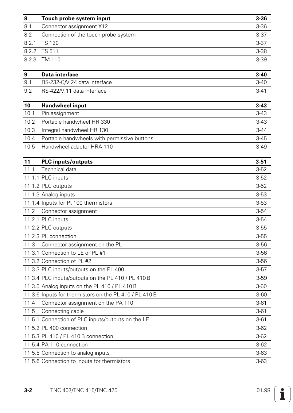 HEIDENHAIN TNC 407 (243 020) Technical Manual User Manual | Page 32 / 752