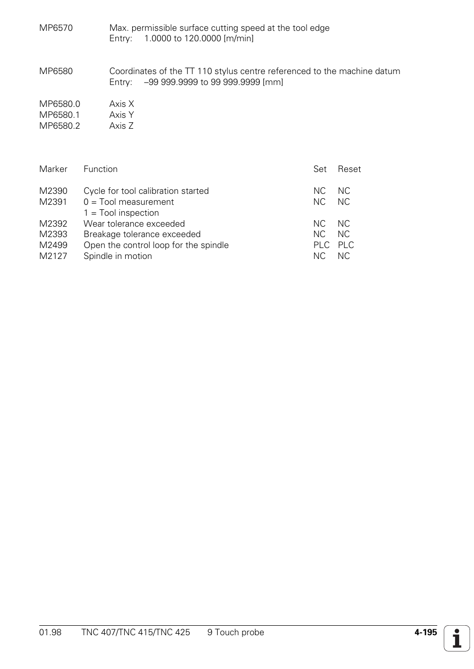 HEIDENHAIN TNC 407 (243 020) Technical Manual User Manual | Page 320 / 752