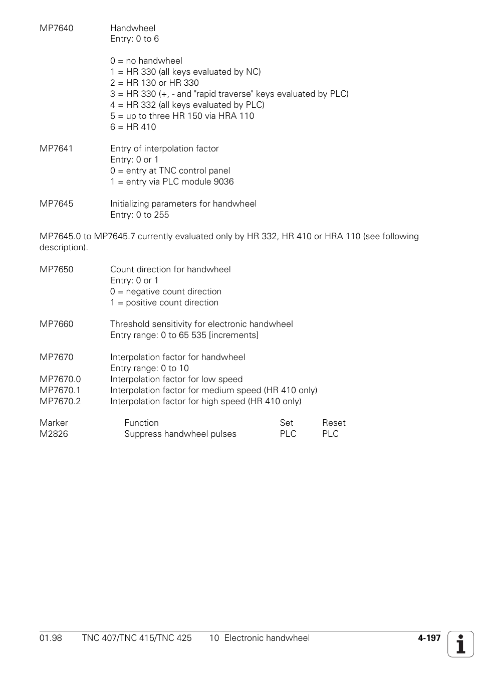HEIDENHAIN TNC 407 (243 020) Technical Manual User Manual | Page 322 / 752