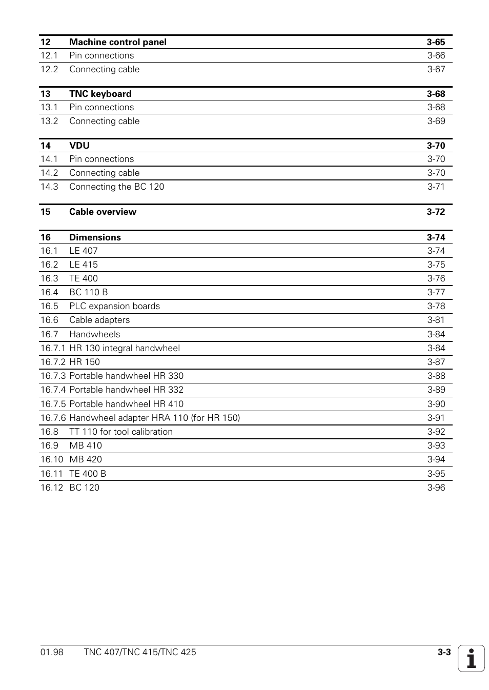 HEIDENHAIN TNC 407 (243 020) Technical Manual User Manual | Page 33 / 752