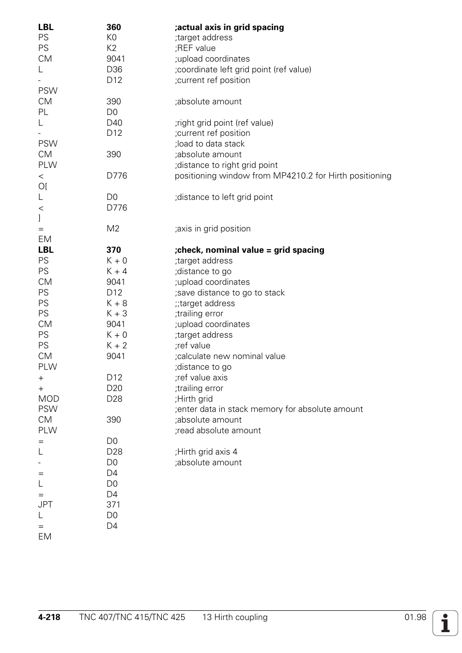 HEIDENHAIN TNC 407 (243 020) Technical Manual User Manual | Page 343 / 752