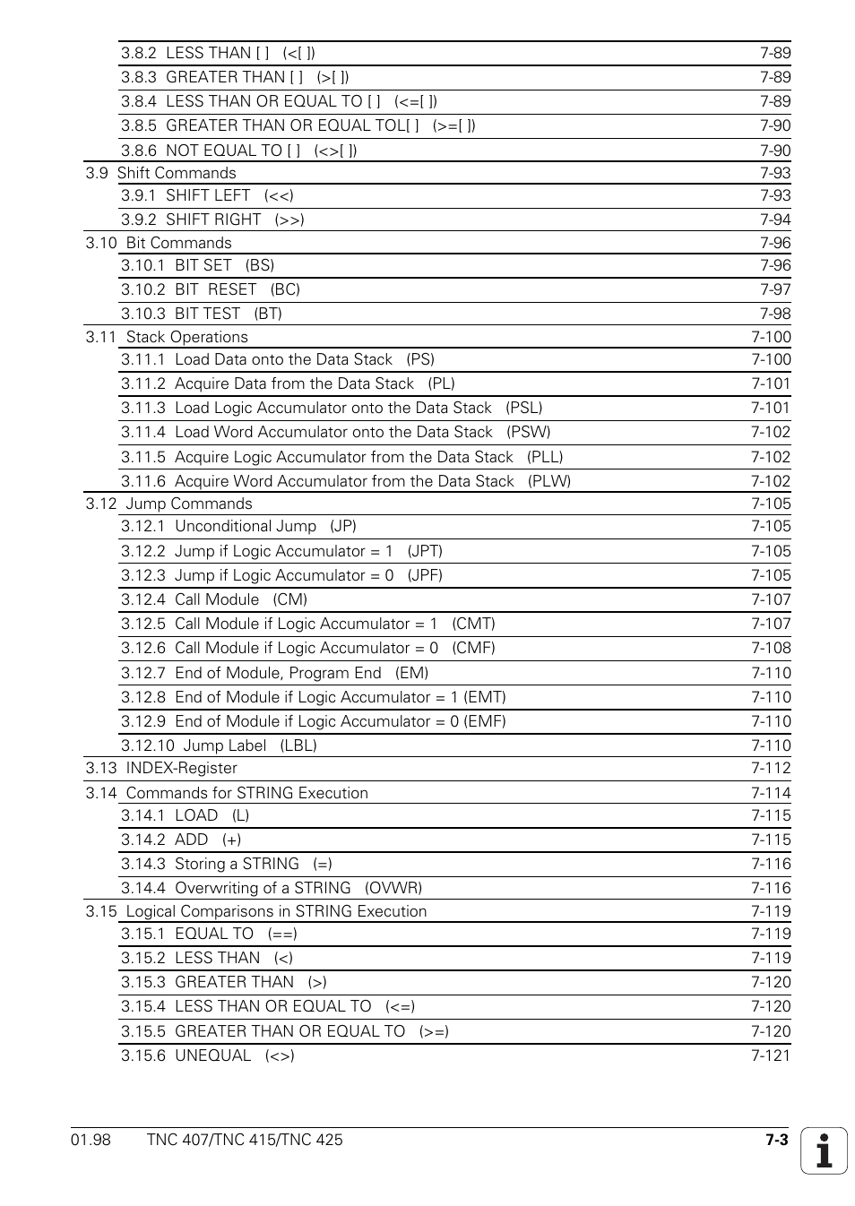 HEIDENHAIN TNC 407 (243 020) Technical Manual User Manual | Page 464 / 752