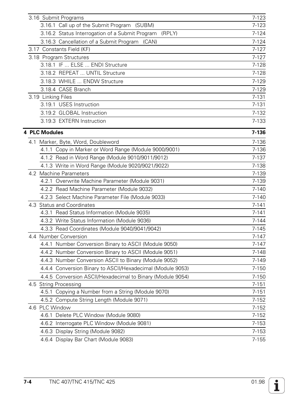 HEIDENHAIN TNC 407 (243 020) Technical Manual User Manual | Page 465 / 752