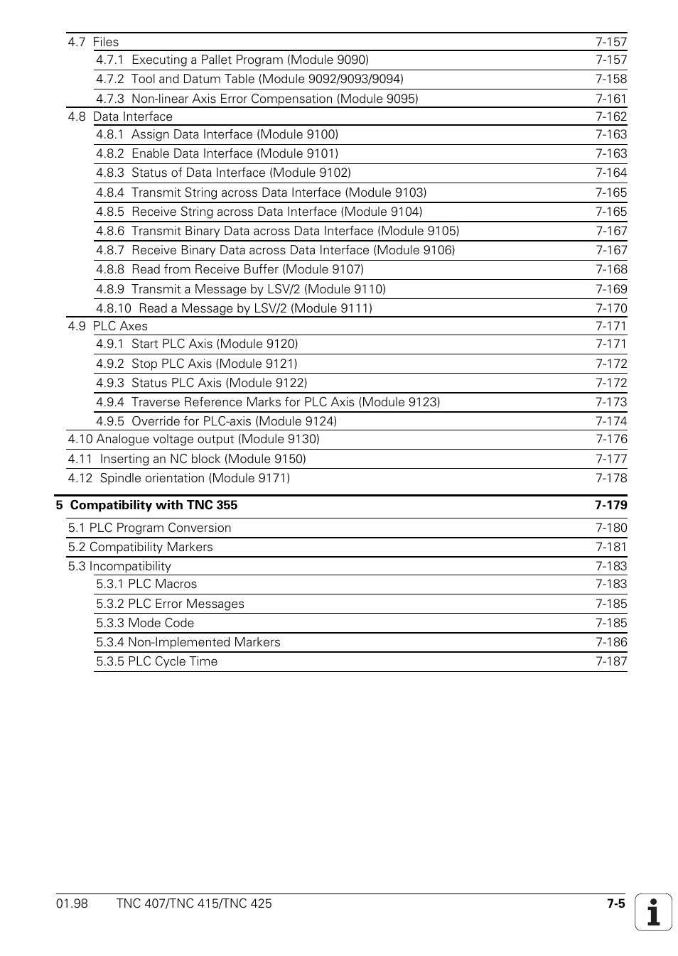 HEIDENHAIN TNC 407 (243 020) Technical Manual User Manual | Page 466 / 752