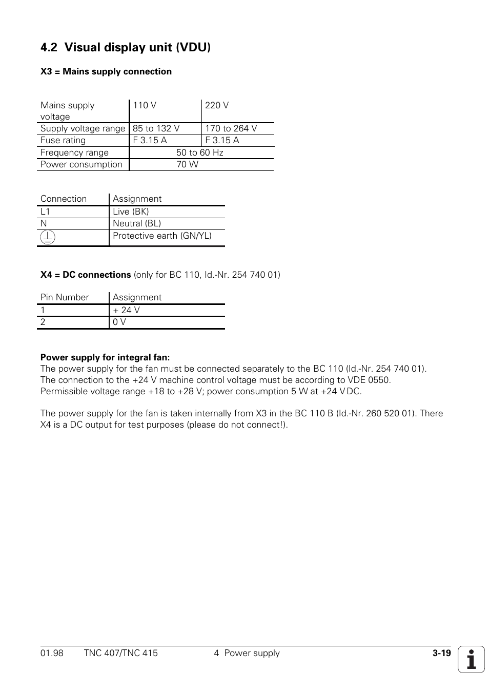 Visual display unit (vdu), 2 visual display unit (vdu) | HEIDENHAIN TNC 407 (243 020) Technical Manual User Manual | Page 49 / 752