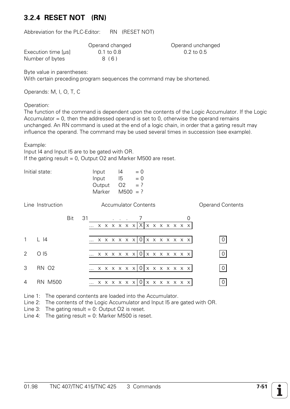 4 reset not (rn) | HEIDENHAIN TNC 407 (243 020) Technical Manual User Manual | Page 512 / 752