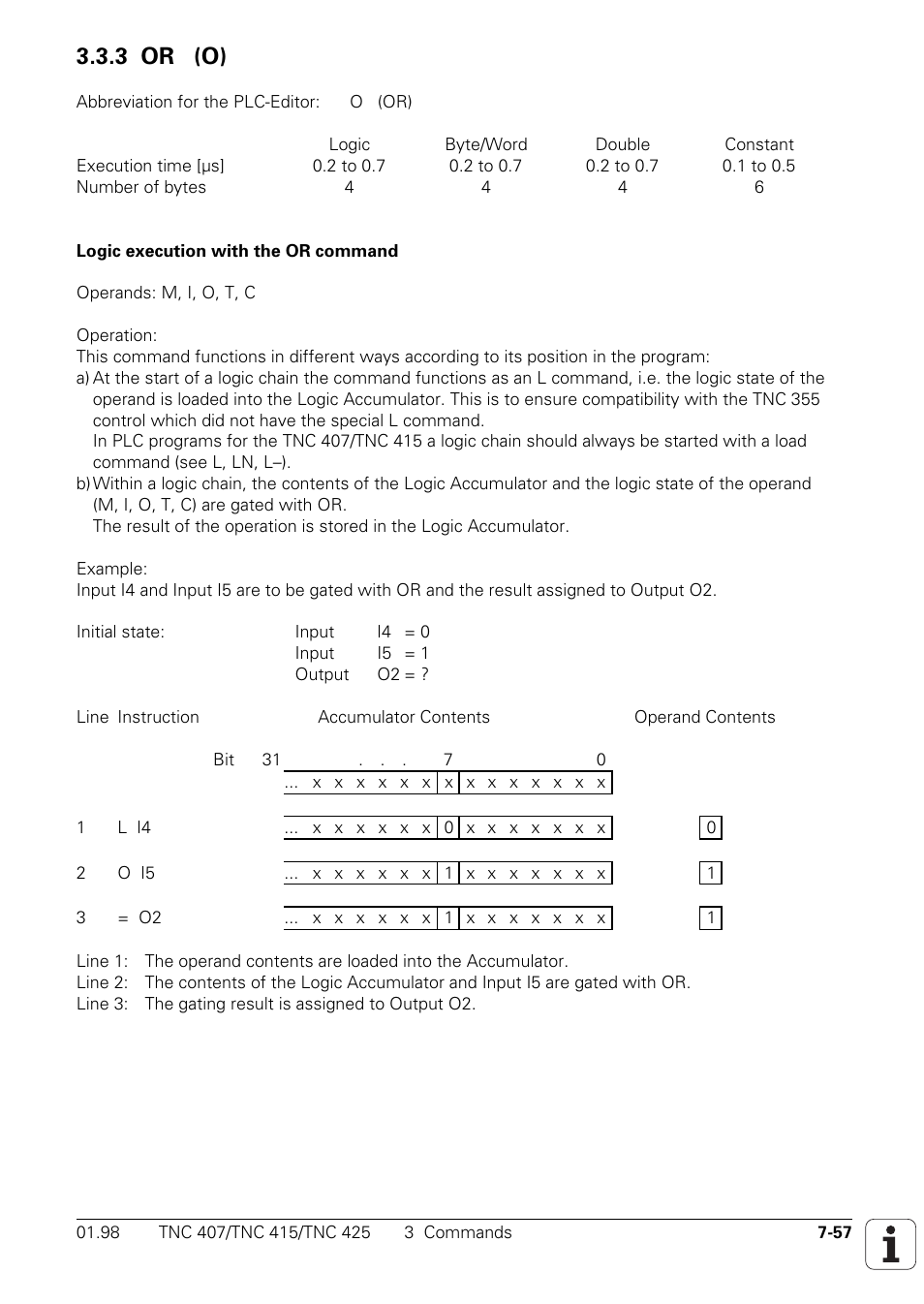 3 or (o) | HEIDENHAIN TNC 407 (243 020) Technical Manual User Manual | Page 518 / 752