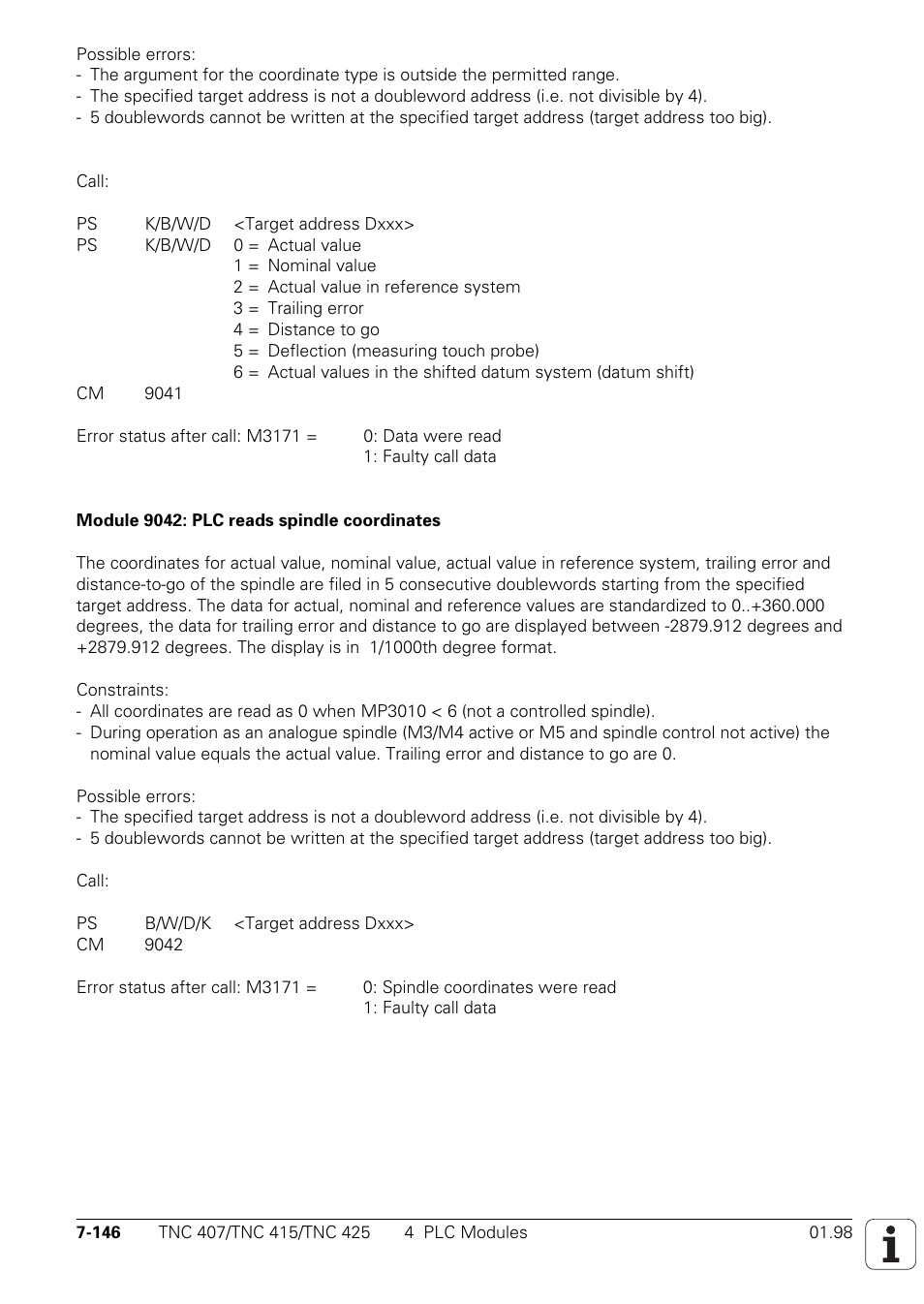 HEIDENHAIN TNC 407 (243 020) Technical Manual User Manual | Page 607 / 752