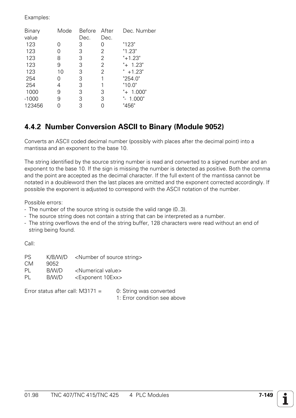 HEIDENHAIN TNC 407 (243 020) Technical Manual User Manual | Page 610 / 752