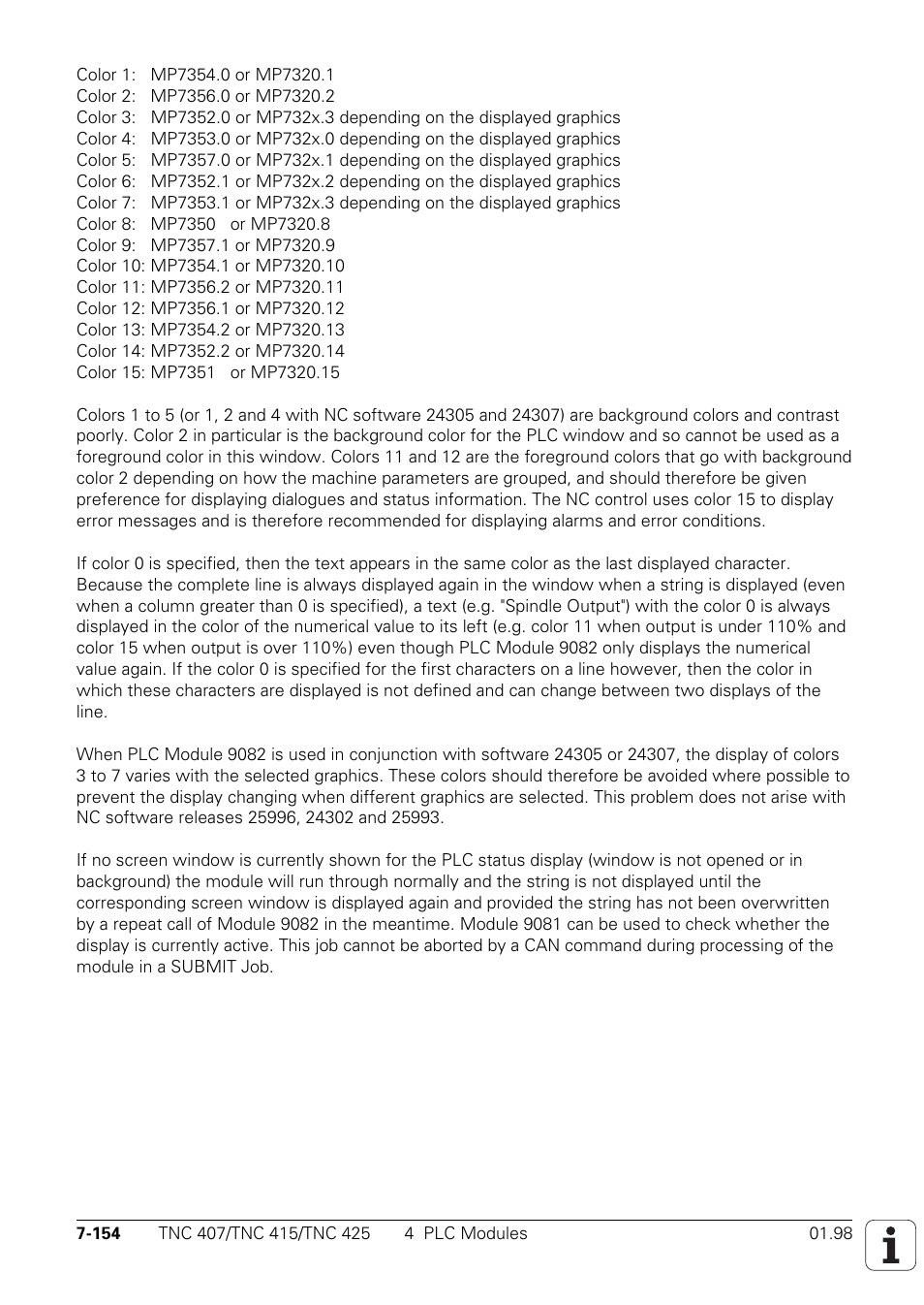HEIDENHAIN TNC 407 (243 020) Technical Manual User Manual | Page 615 / 752