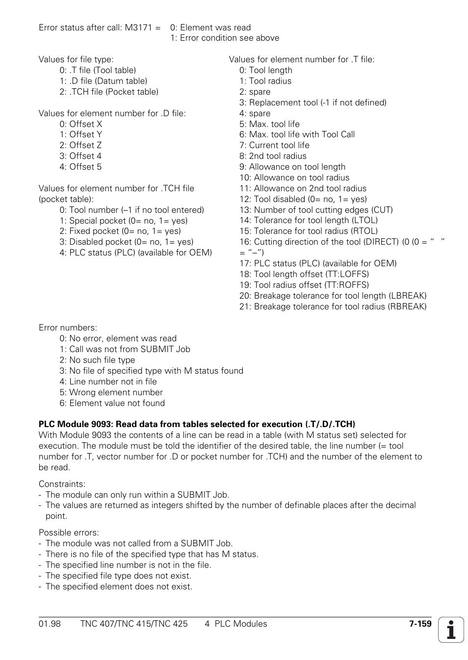 HEIDENHAIN TNC 407 (243 020) Technical Manual User Manual | Page 620 / 752