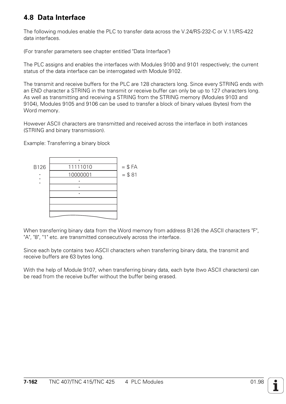 8 data interface | HEIDENHAIN TNC 407 (243 020) Technical Manual User Manual | Page 623 / 752