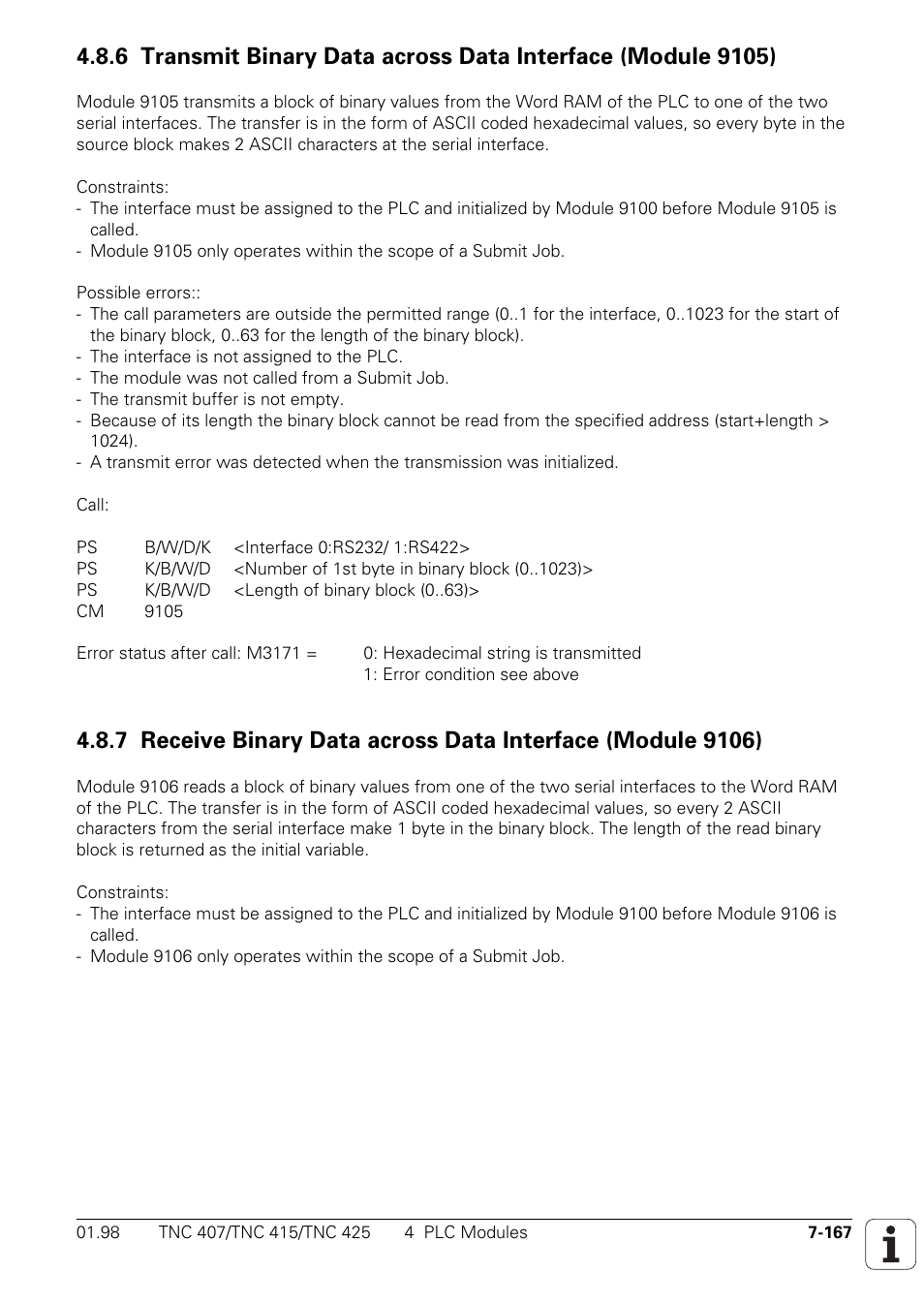 HEIDENHAIN TNC 407 (243 020) Technical Manual User Manual | Page 628 / 752