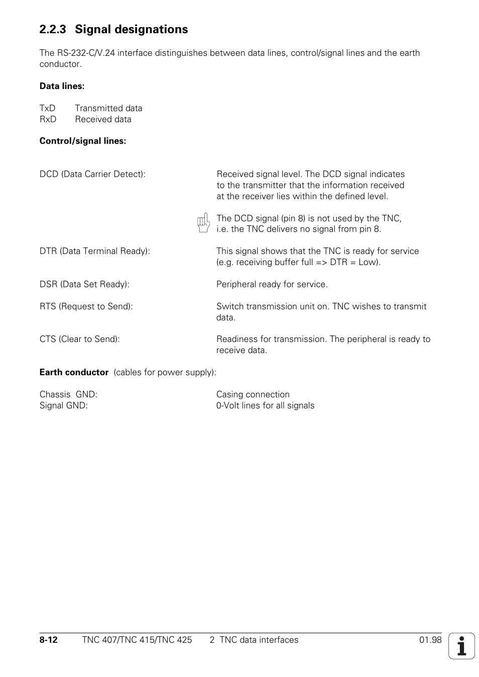 3 signal designations | HEIDENHAIN TNC 407 (243 020) Technical Manual User Manual | Page 659 / 752