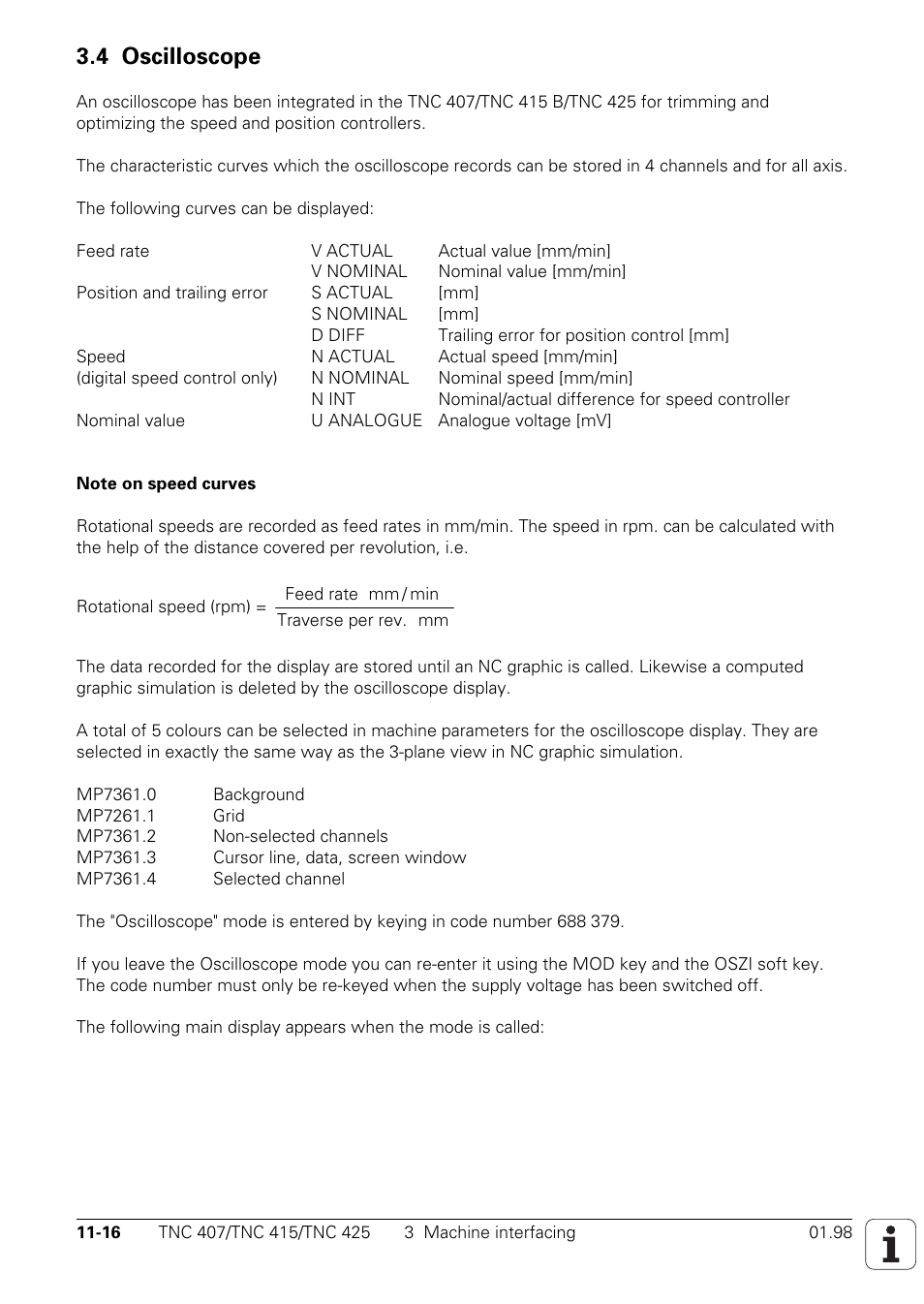 Oscilloscope, 4 oscilloscope | HEIDENHAIN TNC 407 (243 020) Technical Manual User Manual | Page 730 / 752