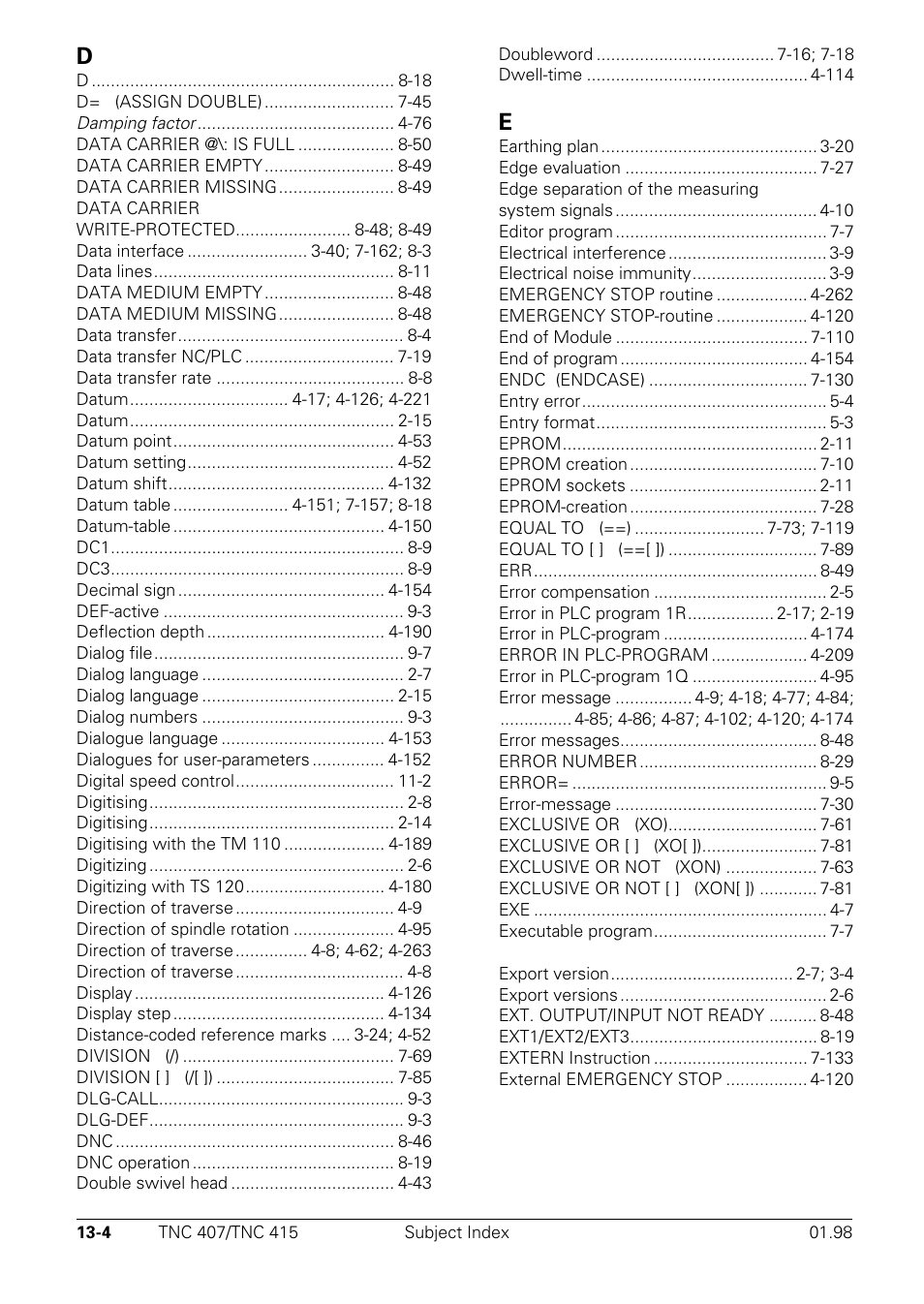 HEIDENHAIN TNC 407 (243 020) Technical Manual User Manual | Page 744 / 752
