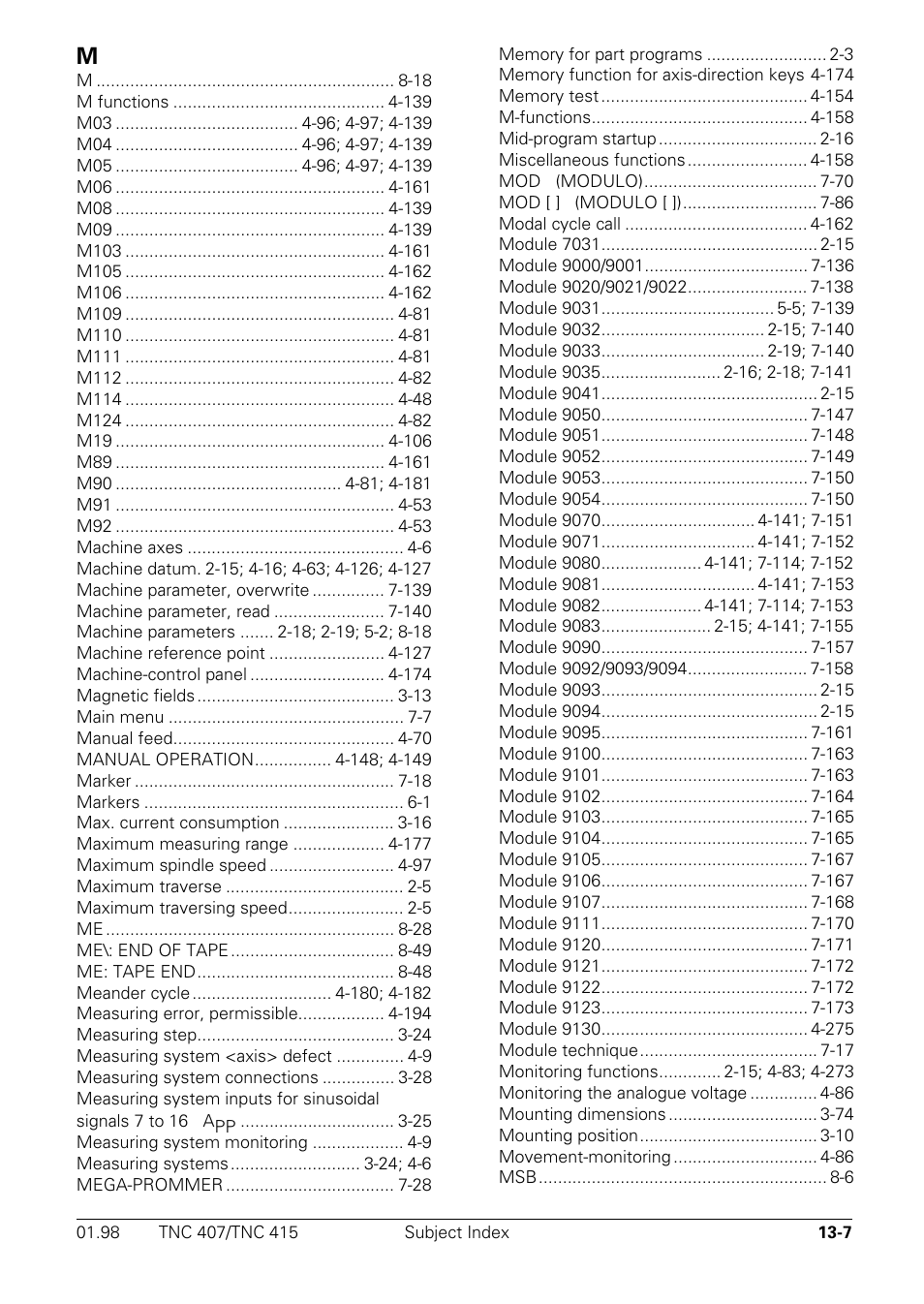 HEIDENHAIN TNC 407 (243 020) Technical Manual User Manual | Page 747 / 752
