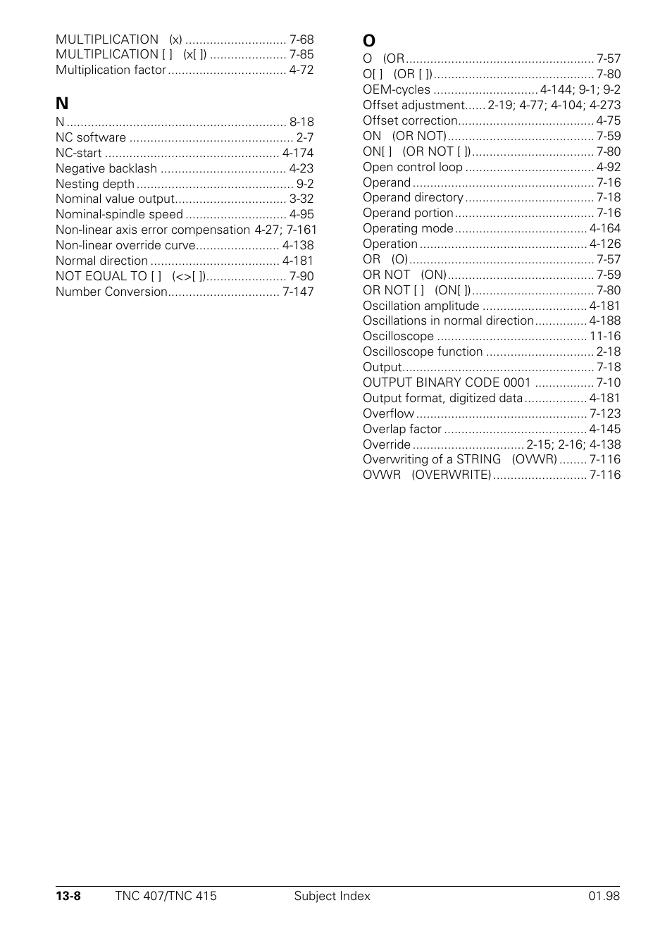 HEIDENHAIN TNC 407 (243 020) Technical Manual User Manual | Page 748 / 752