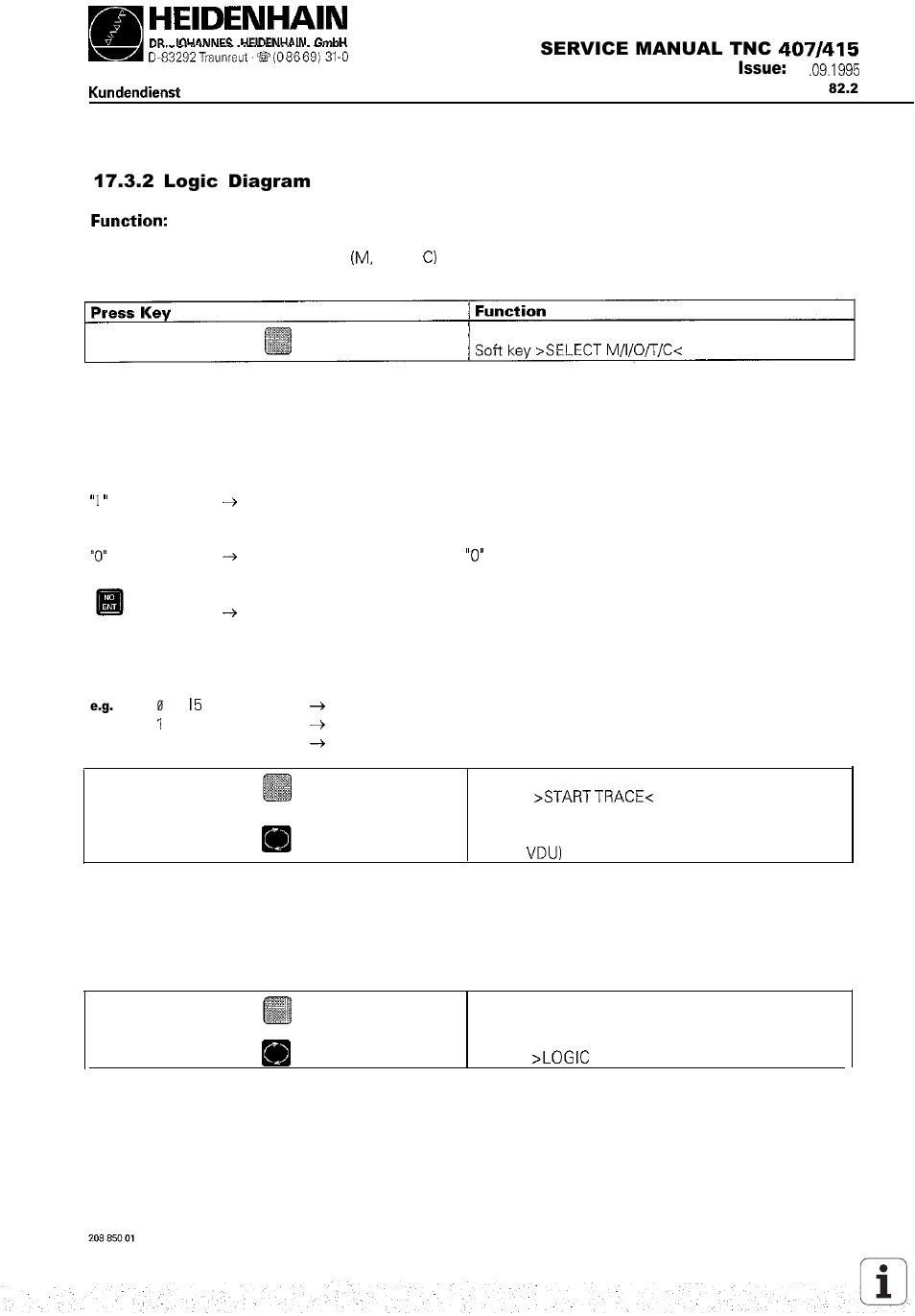 See section 17.3.2 | HEIDENHAIN TNC 407 (243 020) Service Manual User Manual | Page 100 / 195