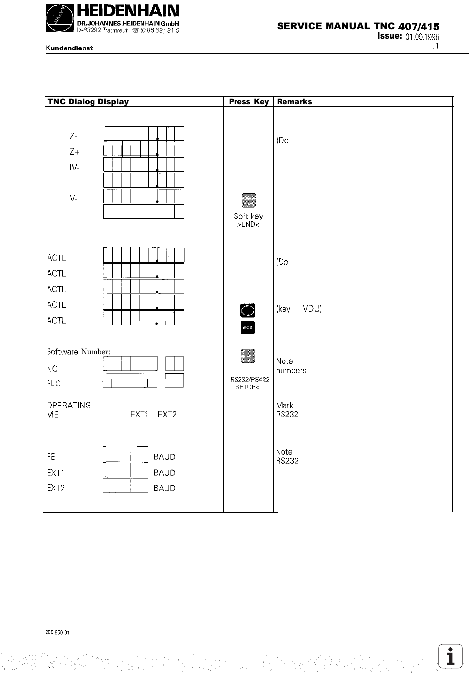 HEIDENHAIN TNC 407 (243 020) Service Manual User Manual | Page 111 / 195