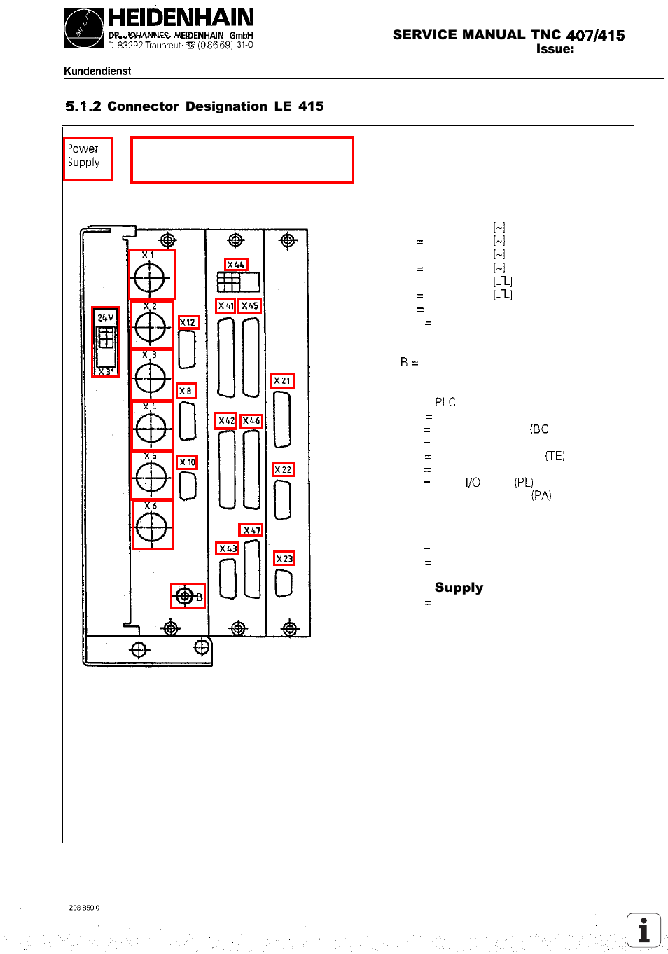 HEIDENHAIN TNC 407 (243 020) Service Manual User Manual | Page 21 / 195