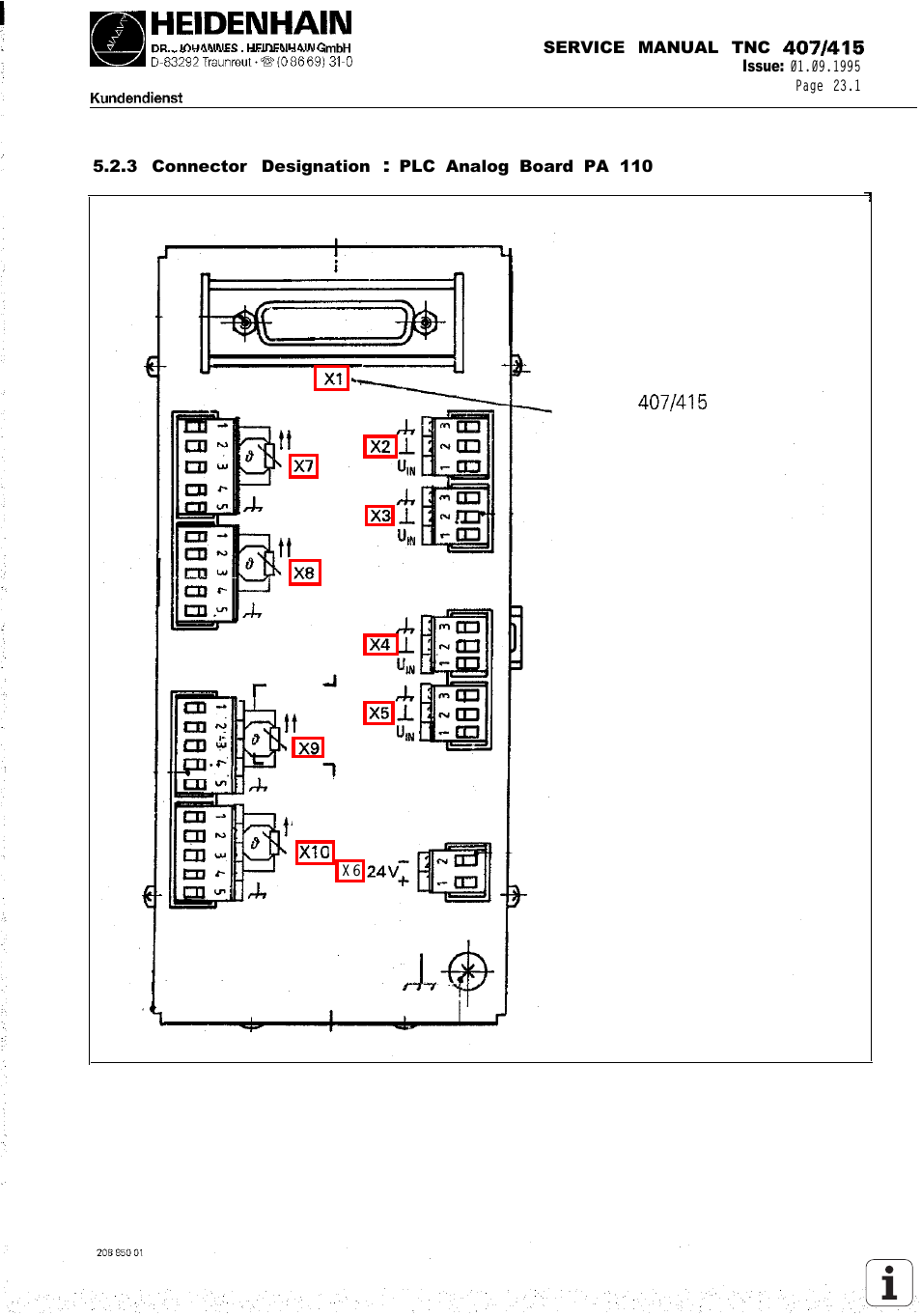 HEIDENHAIN TNC 407 (243 020) Service Manual User Manual | Page 30 / 195