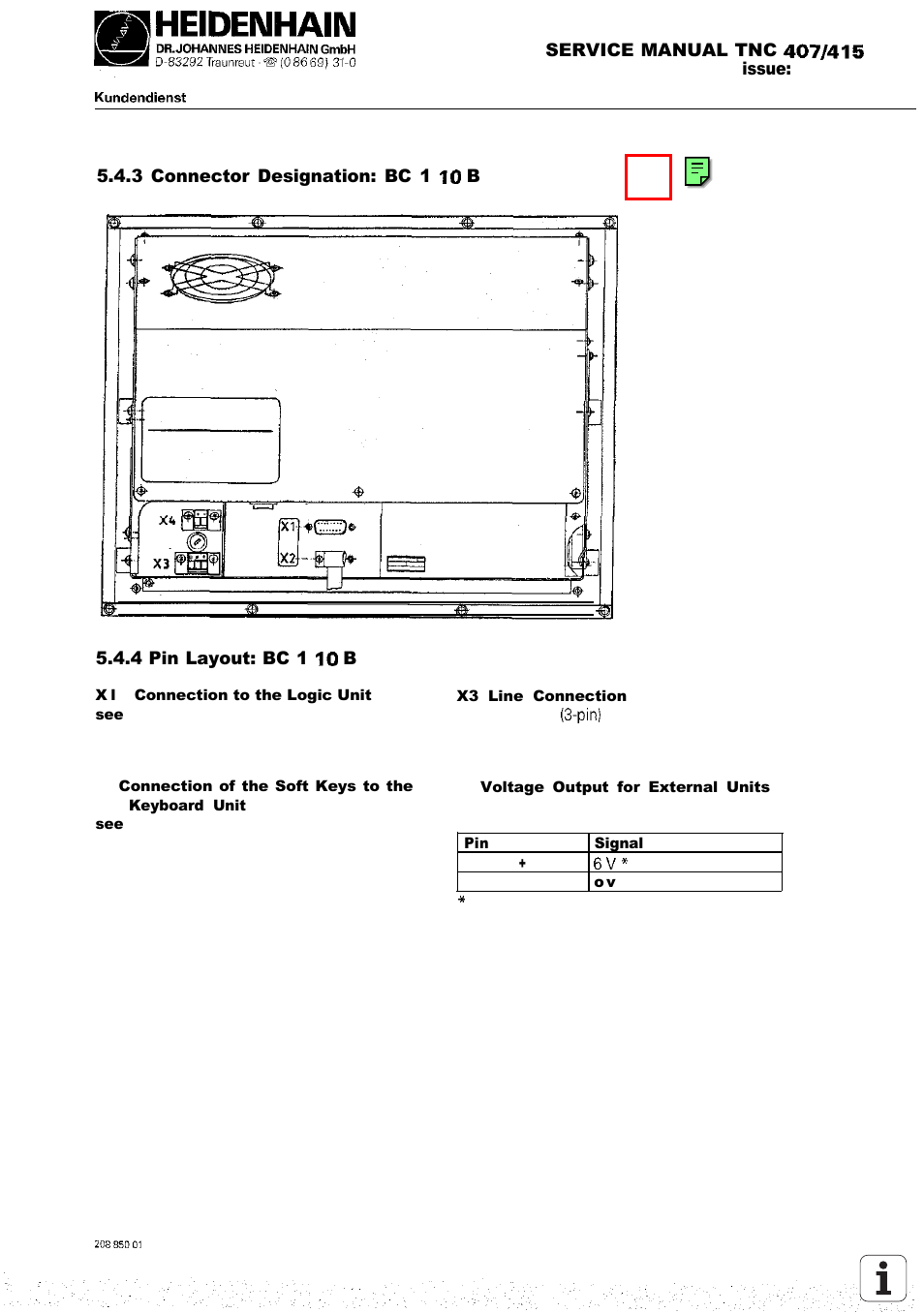 HEIDENHAIN TNC 407 (243 020) Service Manual User Manual | Page 36 / 195