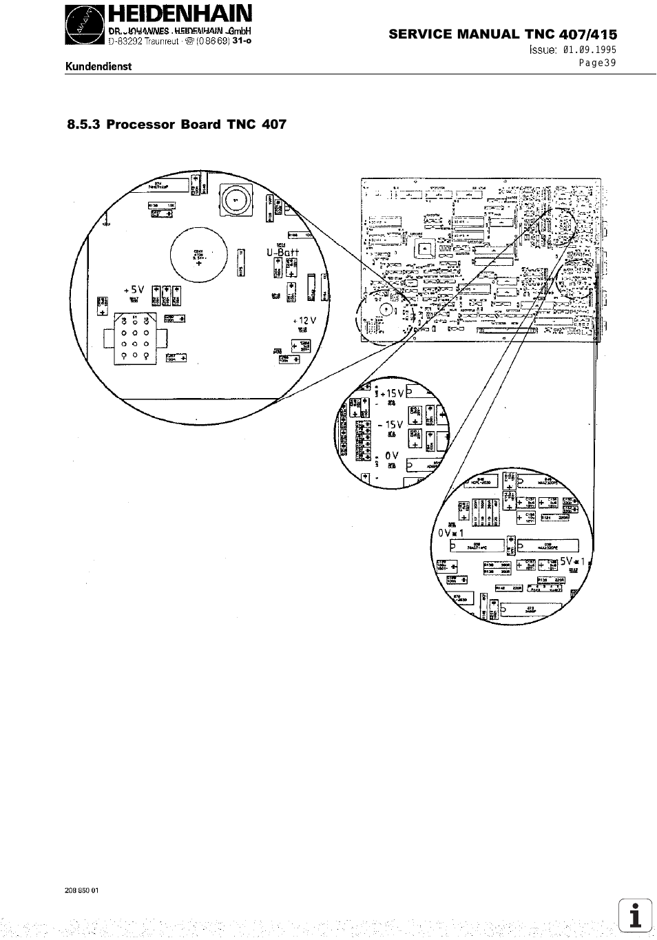 HEIDENHAIN TNC 407 (243 020) Service Manual User Manual | Page 46 / 195