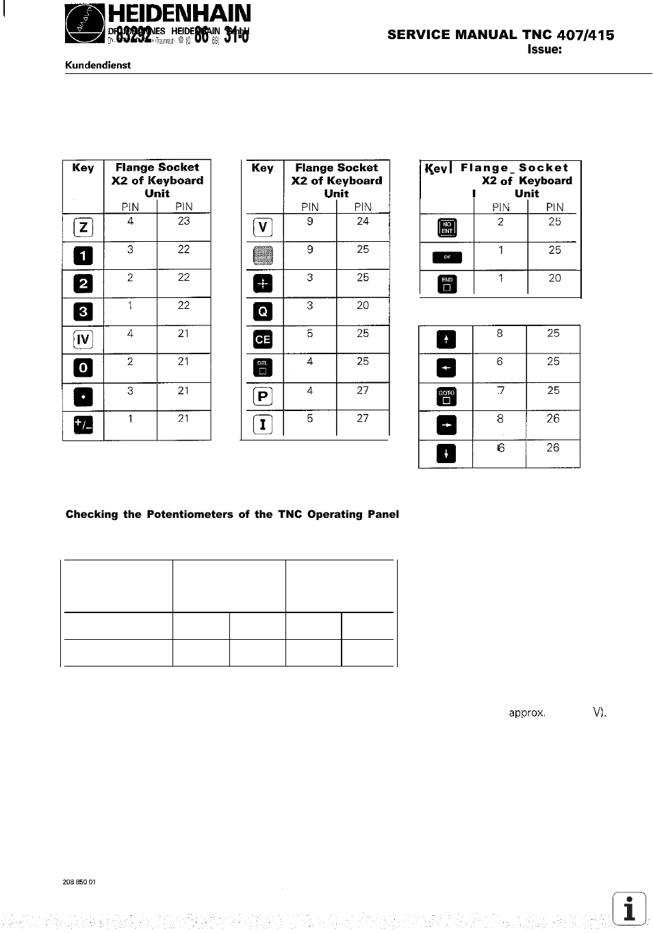 HEIDENHAIN TNC 407 (243 020) Service Manual User Manual | Page 53 / 195