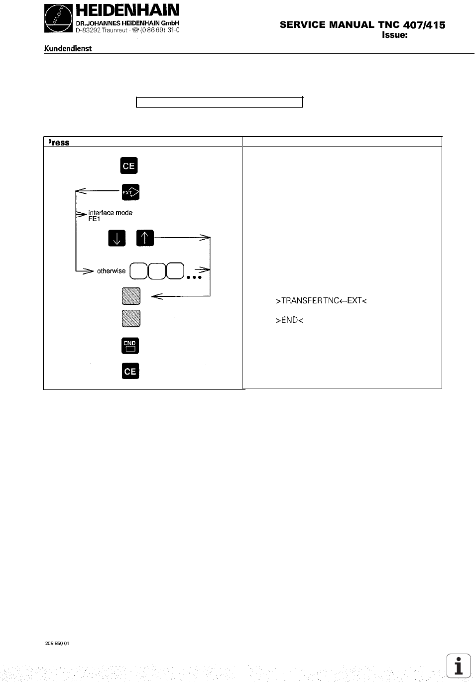 HEIDENHAIN TNC 407 (243 020) Service Manual User Manual | Page 86 / 195