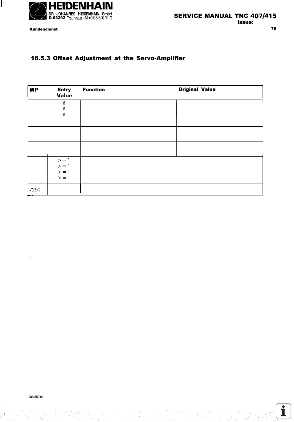 HEIDENHAIN TNC 407 (243 020) Service Manual User Manual | Page 94 / 195