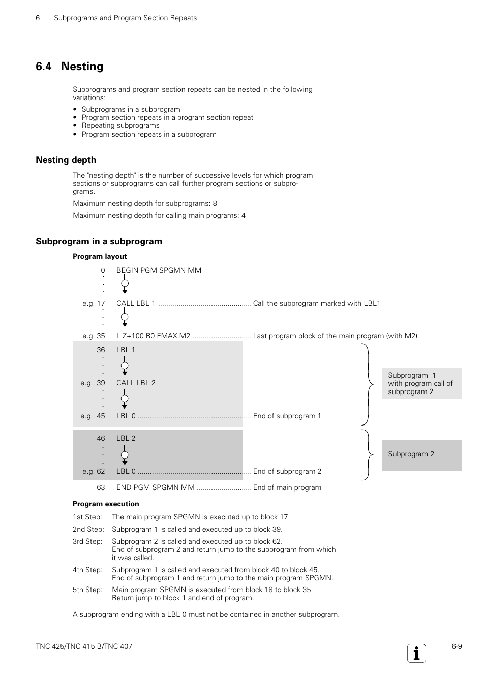 4 nesting | HEIDENHAIN TNC 407 (280 580) User Manual User Manual | Page 183 / 376