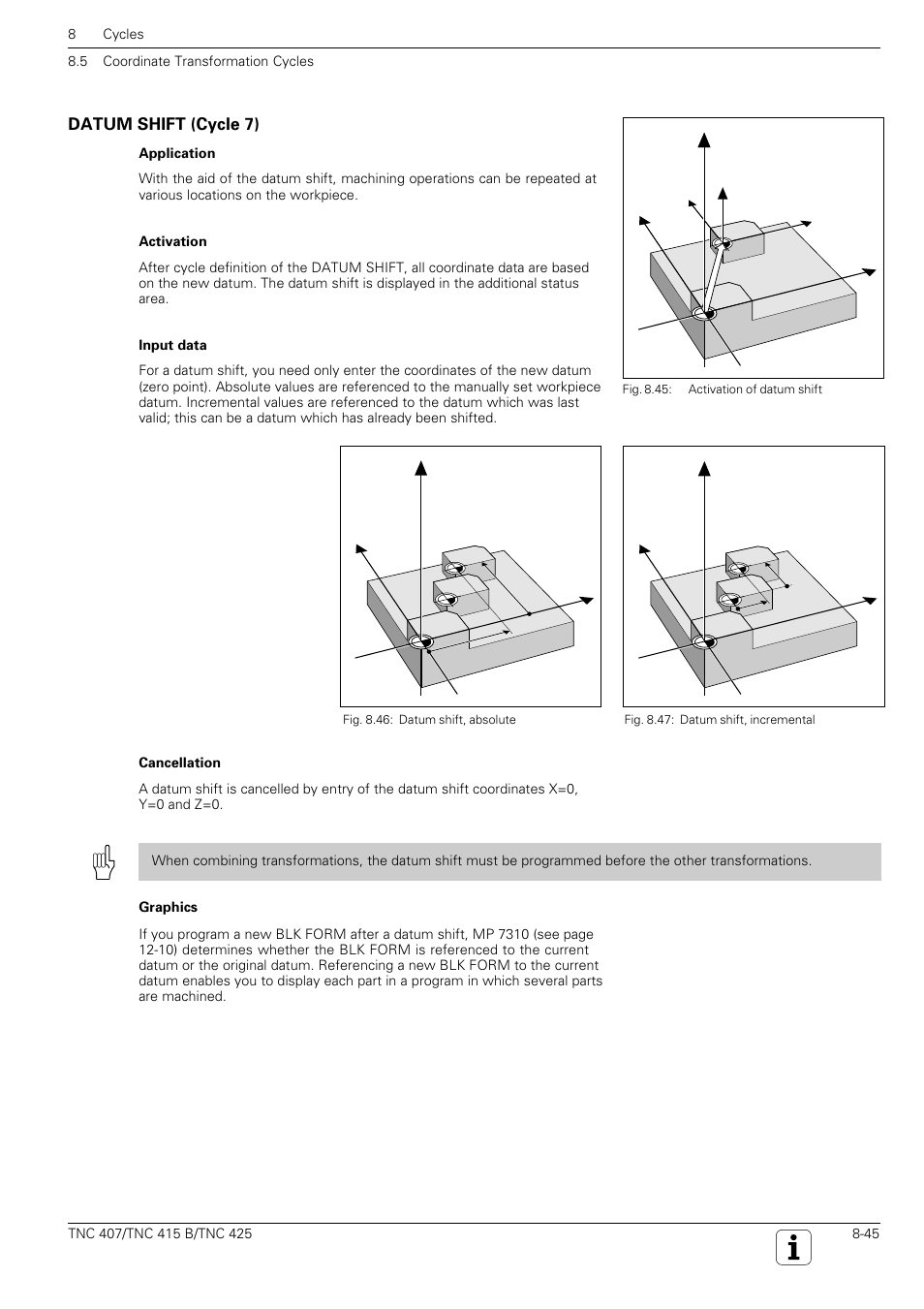 Datum shift (cycle 7) | HEIDENHAIN TNC 407 (280 580) User Manual User Manual | Page 252 / 376
