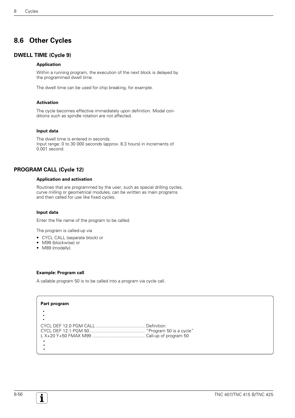 And tilting the working plane, 6 other cycles | HEIDENHAIN TNC 407 (280 580) User Manual User Manual | Page 263 / 376