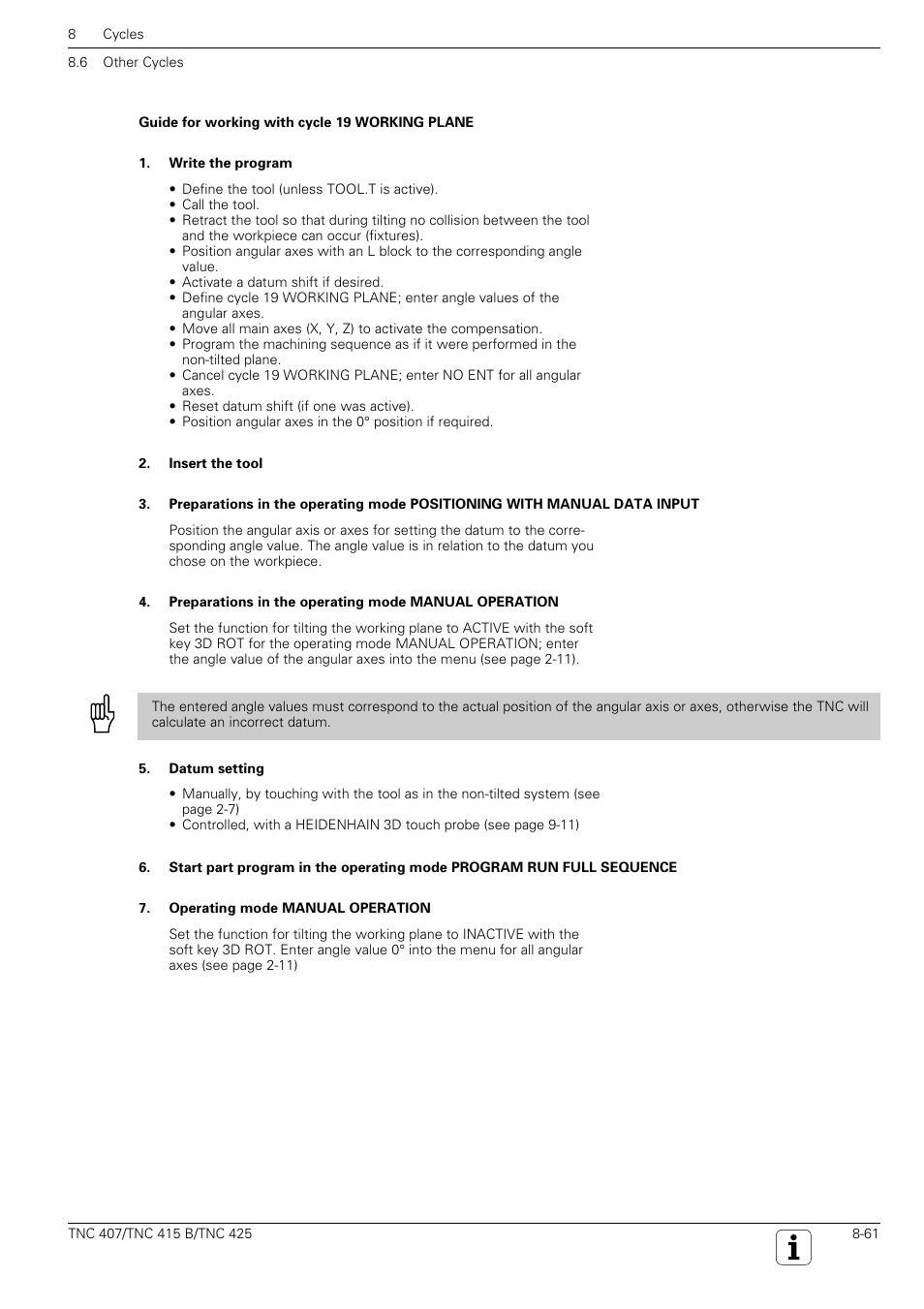 HEIDENHAIN TNC 407 (280 580) User Manual User Manual | Page 268 / 376