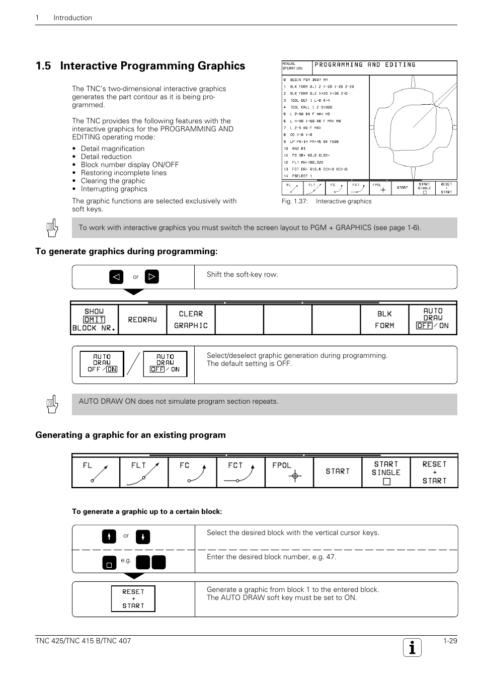 5 interactive programming graphics | HEIDENHAIN TNC 407 (280 580) User Manual User Manual | Page 30 / 376