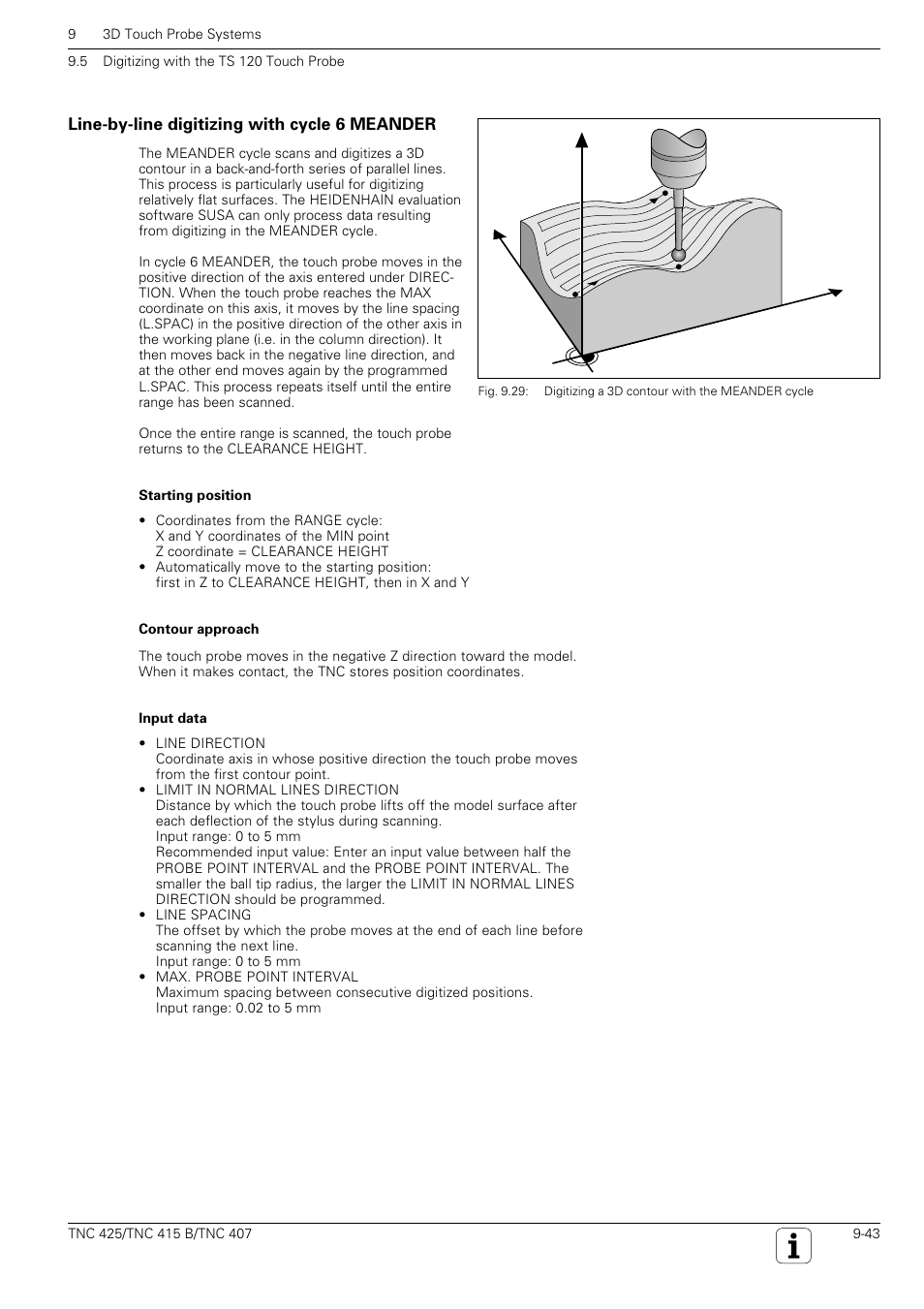 Tch probe 6.0 meander, Yx z | HEIDENHAIN TNC 407 (280 580) User Manual User Manual | Page 310 / 376