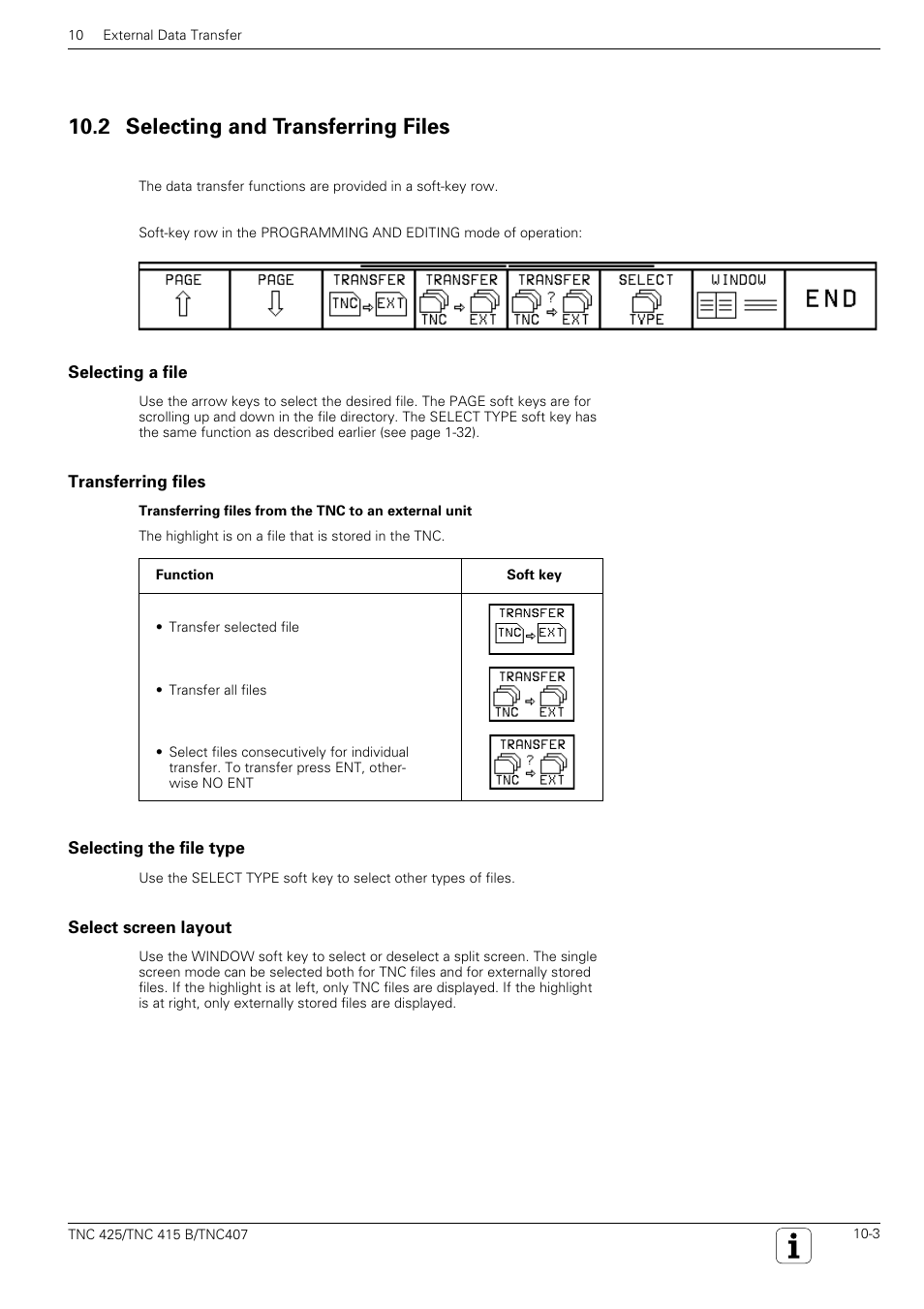 2 selecting and transferring files | HEIDENHAIN TNC 407 (280 580) User Manual User Manual | Page 329 / 376