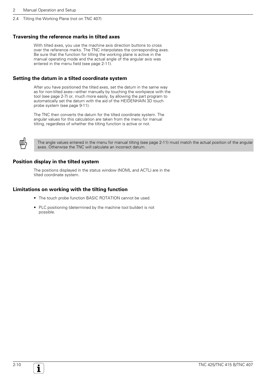 HEIDENHAIN TNC 407 (280 580) User Manual User Manual | Page 48 / 376