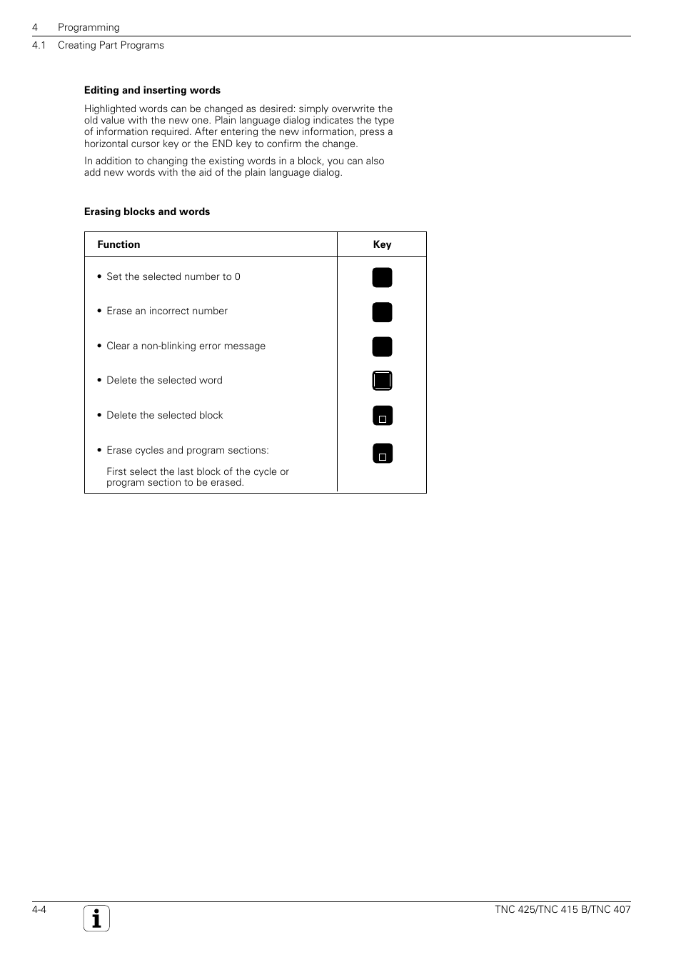 Clear numerical entry or tnc message | HEIDENHAIN TNC 407 (280 580) User Manual User Manual | Page 63 / 376