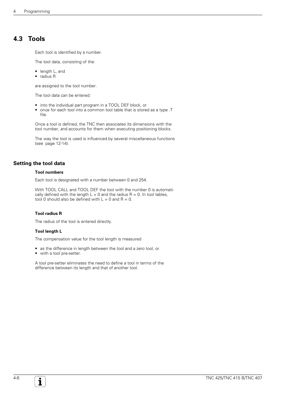 3 tools | HEIDENHAIN TNC 407 (280 580) User Manual User Manual | Page 65 / 376