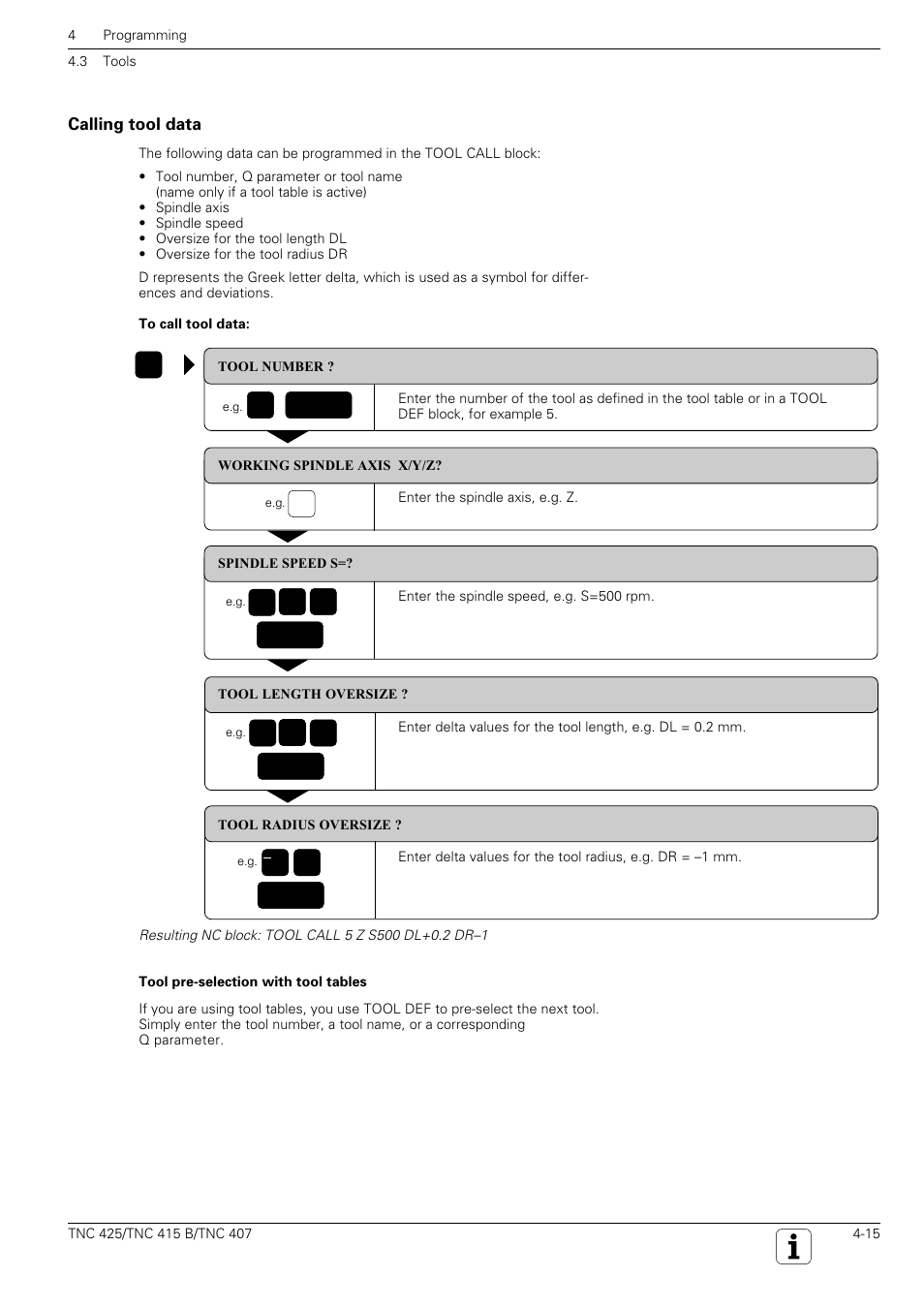 Tool call | HEIDENHAIN TNC 407 (280 580) User Manual User Manual | Page 74 / 376