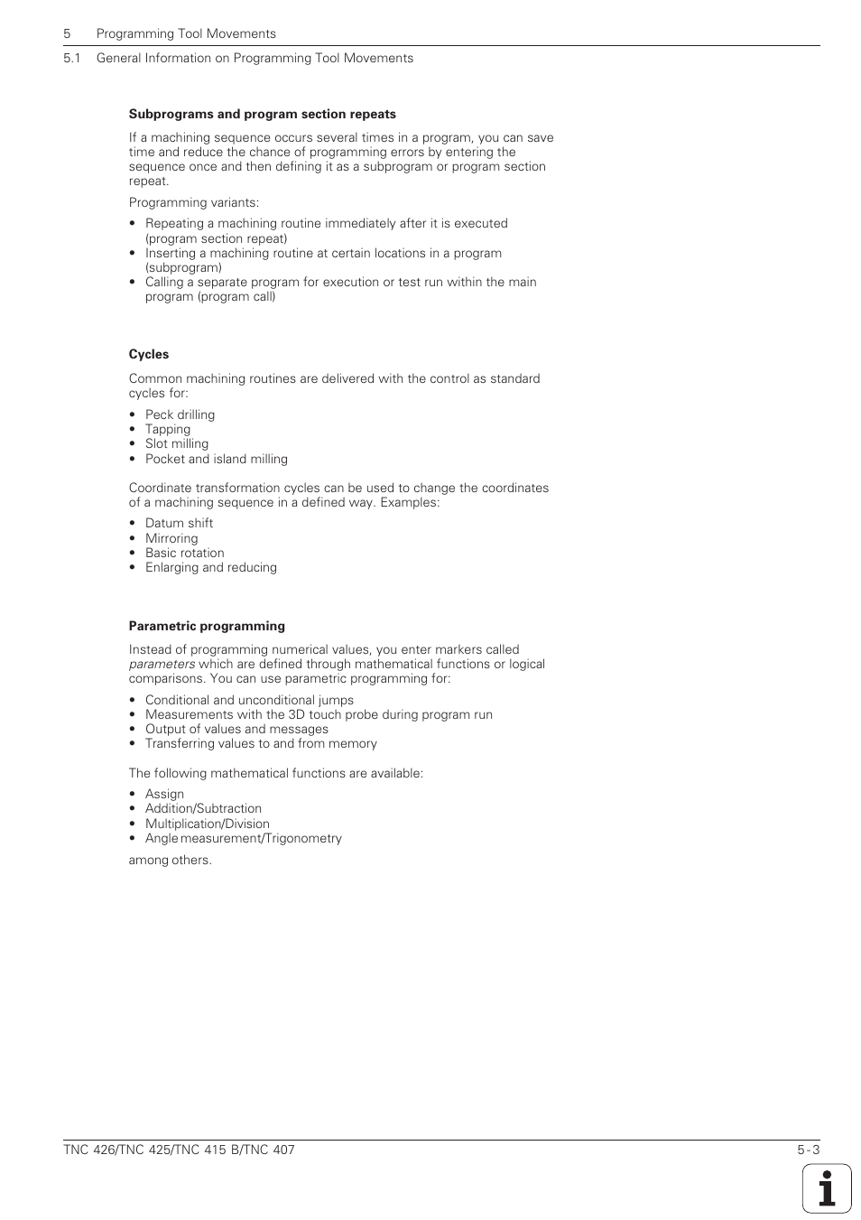 HEIDENHAIN TNC 407 (280 580) ISO Programming User Manual | Page 136 / 333