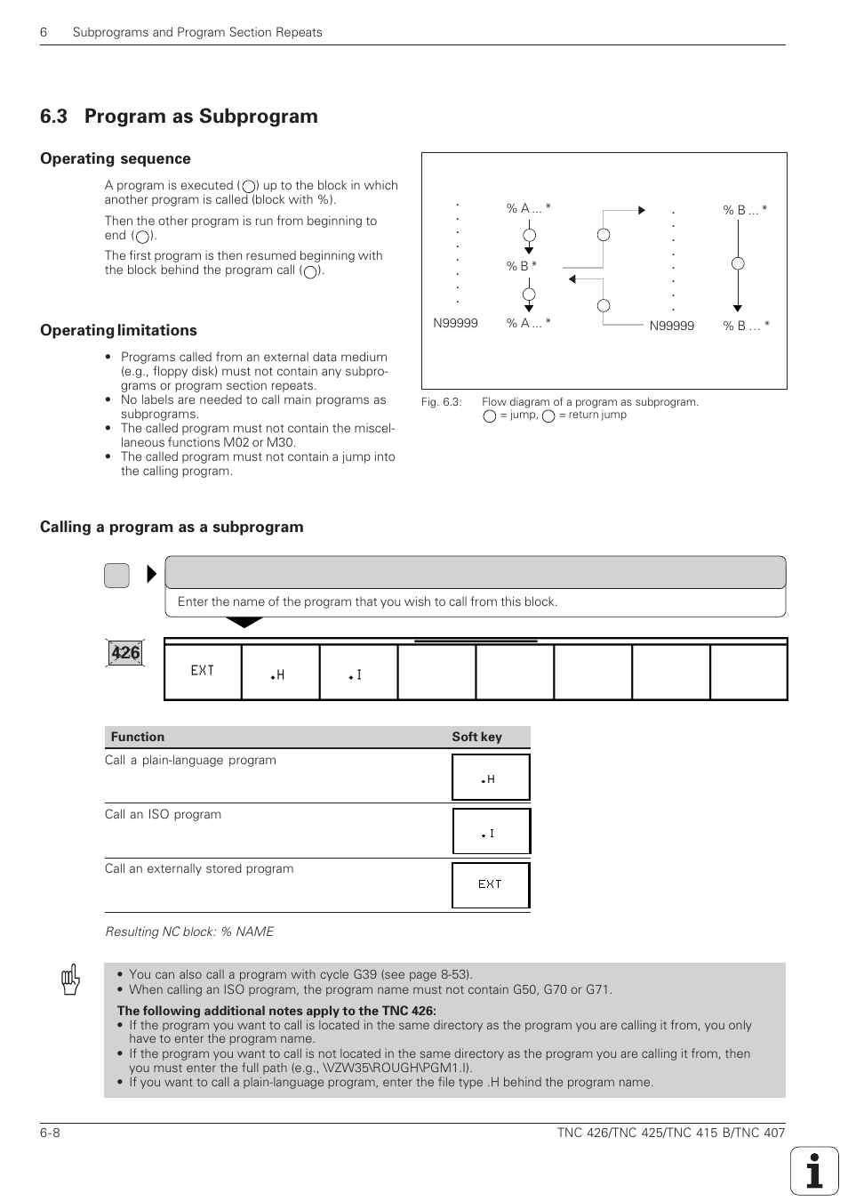 Program as subprogram -8, 3 program as subprogram | HEIDENHAIN TNC 407 (280 580) ISO Programming User Manual | Page 186 / 333