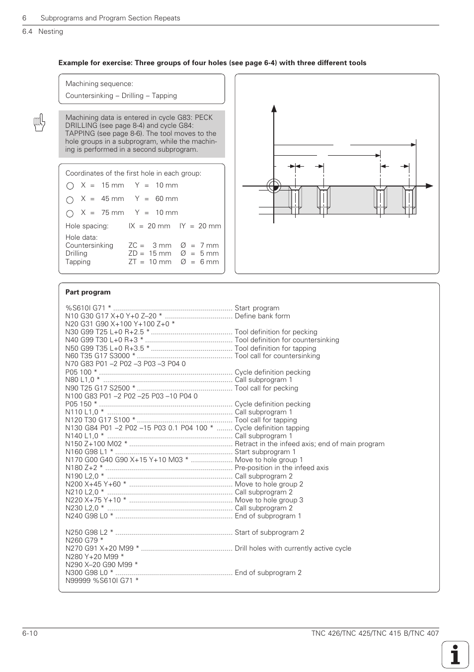 HEIDENHAIN TNC 407 (280 580) ISO Programming User Manual | Page 188 / 333