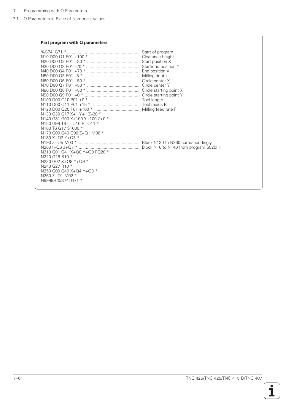 HEIDENHAIN TNC 407 (280 580) ISO Programming User Manual | Page 195 / 333