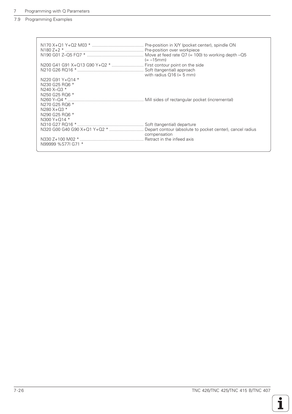 HEIDENHAIN TNC 407 (280 580) ISO Programming User Manual | Page 215 / 333