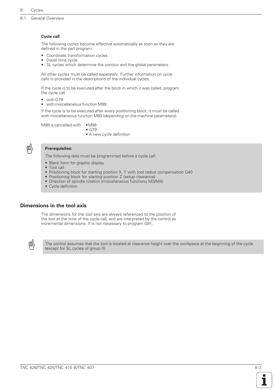 Dimensions in the tool axis -3 | HEIDENHAIN TNC 407 (280 580) ISO Programming User Manual | Page 223 / 333