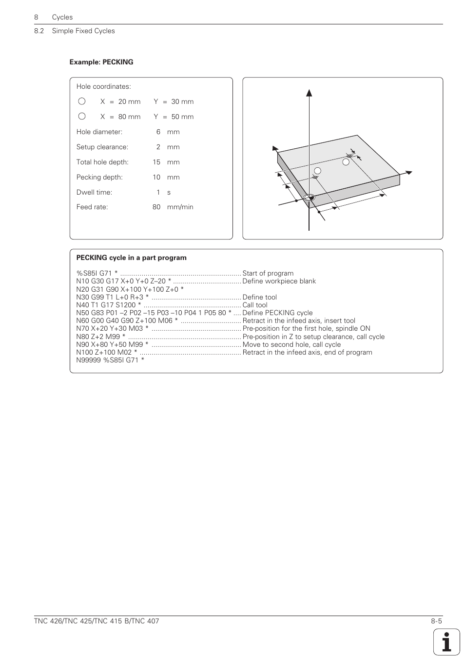 Yx z | HEIDENHAIN TNC 407 (280 580) ISO Programming User Manual | Page 225 / 333