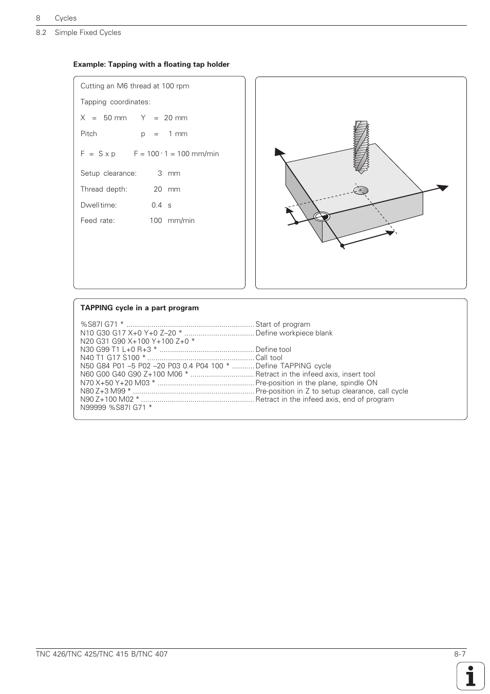 HEIDENHAIN TNC 407 (280 580) ISO Programming User Manual | Page 227 / 333
